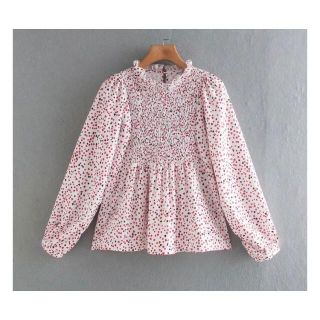 ザラ(ZARA)の🍁秋冬新作☃️2812◆ハート柄 ブラウス(シャツ/ブラウス(長袖/七分))
