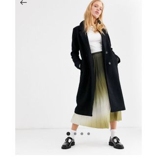 エイソス(asos)のイギリス購入　asos 黒　ロングコート　美品(ロングコート)