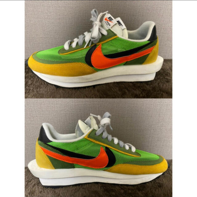 nike sacai waffle 26.5  green