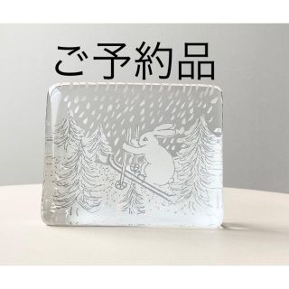 イッタラ(iittala)のBunny Skiing ガラスカード ヘルヤ イッタラ アラビア(置物)