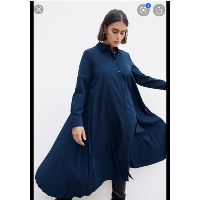 zara pleated shirt dress