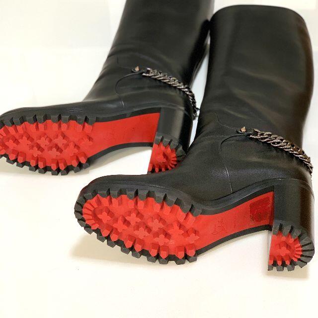 Christian Louboutin(クリスチャンルブタン)の1861 美品 クリスチャンルブタン レザー ロングブーツ 黒 レディースの靴/シューズ(ブーツ)の商品写真