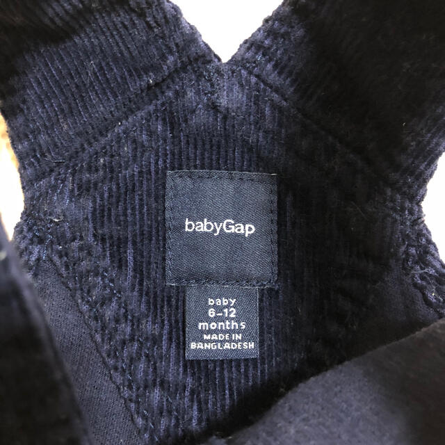 babyGAP(ベビーギャップ)のbabyGAP ベビーギャップ コーデュロイ オーバーオール ネイビー 70cm キッズ/ベビー/マタニティのベビー服(~85cm)(ロンパース)の商品写真