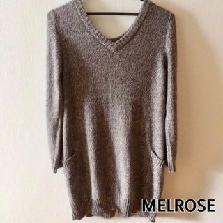 メルローズ(MELROSE)の【Melrose】メルローズ ニット ワンピース カーディガン リバーシブル (ひざ丈ワンピース)