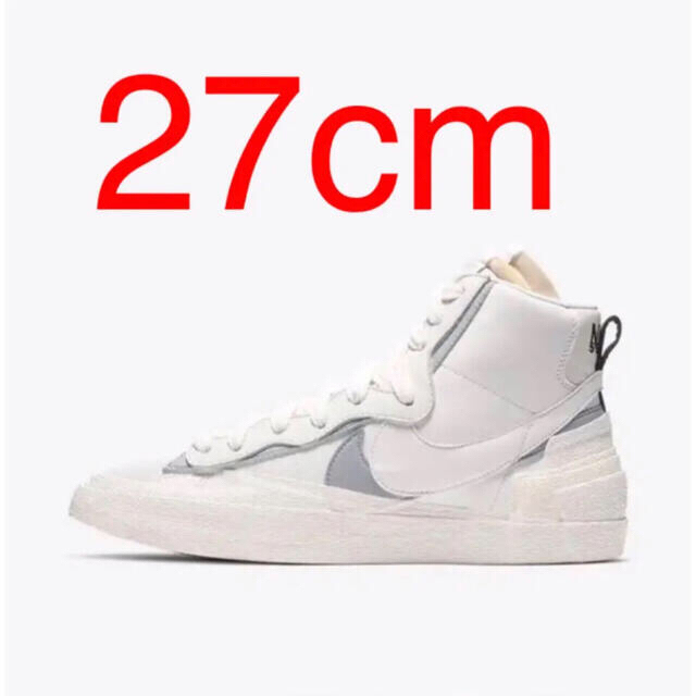 NIKE sacai BLAZER MID White サカイ 27cm