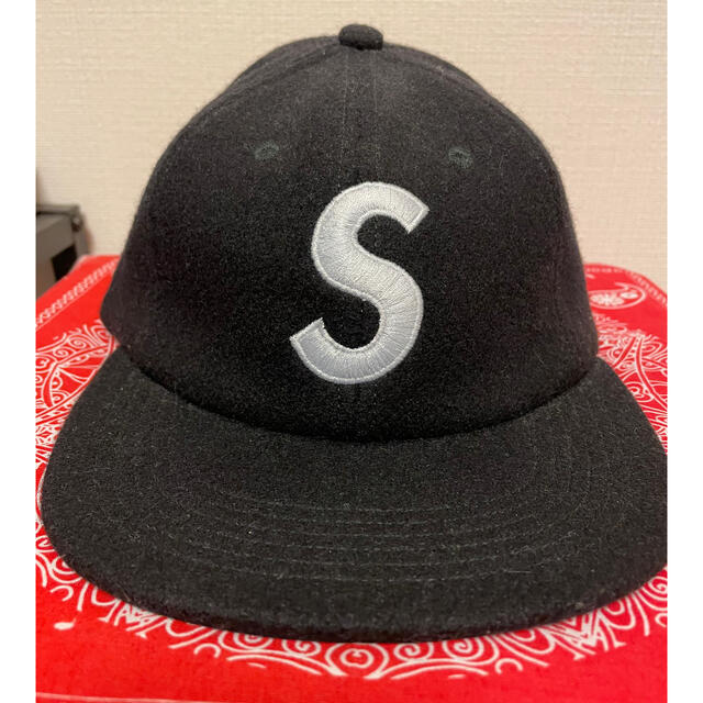 Supreme 17fw Wool S Logo 6-Panel black