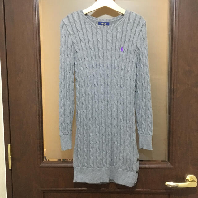 Ralph Lauren(ラルフローレン)のブルまる様専用♡ラルフローレン♡140(130)♡ケーブルコットンニット♡ キッズ/ベビー/マタニティのキッズ服女の子用(90cm~)(ワンピース)の商品写真