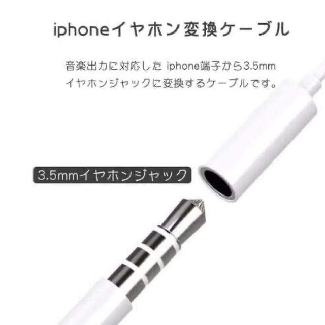 iPhone(アイフォーン)の訳あり iPhone イヤホン 変換アダプター スマホ/家電/カメラのスマホアクセサリー(ストラップ/イヤホンジャック)の商品写真