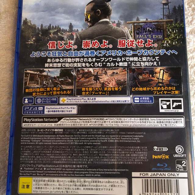 PlayStation4(プレイステーション4)のファークライ5 PS4 エンタメ/ホビーのゲームソフト/ゲーム機本体(家庭用ゲームソフト)の商品写真