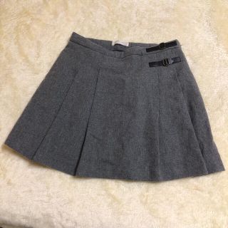 ザラキッズ(ZARA KIDS)のzara kids 160 ウールグレー　プリーツスカート(スカート)