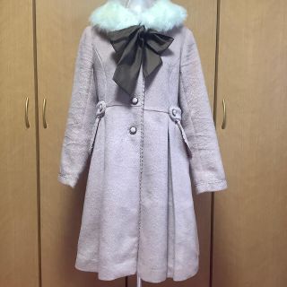 アクシーズファム(axes femme)のaxes femme 可愛いピンクのロングコート　後ろバッスル&リボン　(ロングコート)