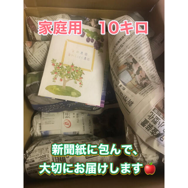 シナノゴールド  ぐんま名月　家庭用　合計10キロ　長野県産　減農薬 食品/飲料/酒の食品(フルーツ)の商品写真