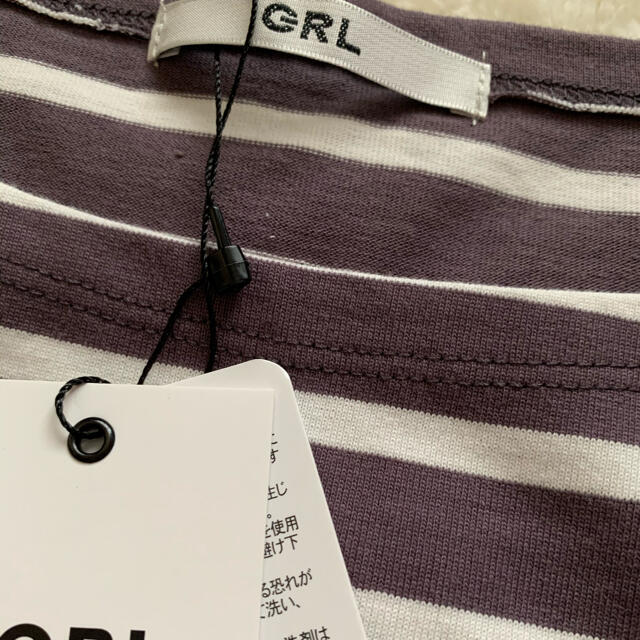 GRL(グレイル)の新品○GRL ボートネックボーダートップス○フリーサイズ レディースのトップス(カットソー(長袖/七分))の商品写真