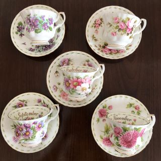 ロイヤルアルバート(ROYAL ALBERT)のロイヤルアルバート☆マンスリーフラワーカップ&ソーサー(食器)