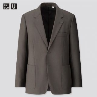 ユニクロ(UNIQLO)の【しゅり様専用】ユニクロユー　テーラードジャケット　Ｌ　ダークグレー(テーラードジャケット)