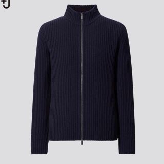 ジルサンダー(Jil Sander)の+J  ユニクロ　ジルサンダーミドルゲージリブフルジップセーター(ニット/セーター)