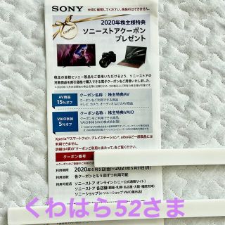 ソニー(SONY)の株主優待　ソニーストアクーポン　2020年株主優待(ショッピング)