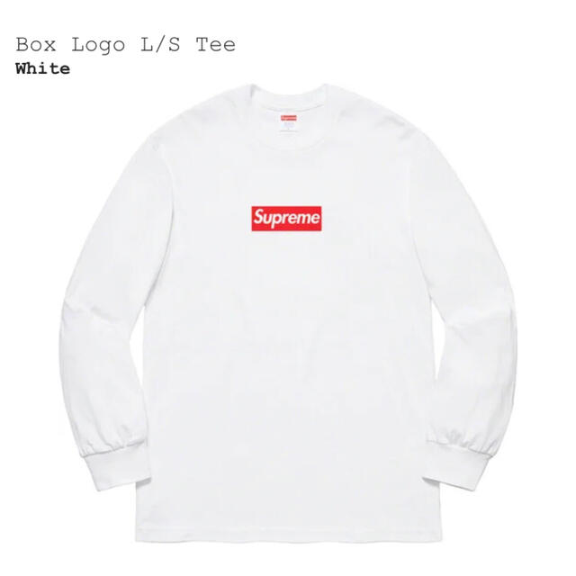 Supreme Box Logo L/S Tee White シュプリーム - Tシャツ/カットソー ...