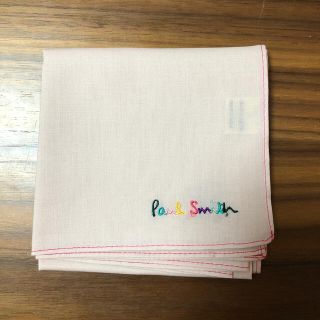 ポールスミス(Paul Smith)のPaul Smith ラビット&ロゴハンカチ(ピンク)(ハンカチ)