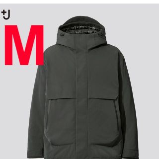 ユニクロ(UNIQLO)の【+J】ハイブリッドダウンオーバーサイズパーカー　Mサイズ　ダークグリーン(ダウンジャケット)