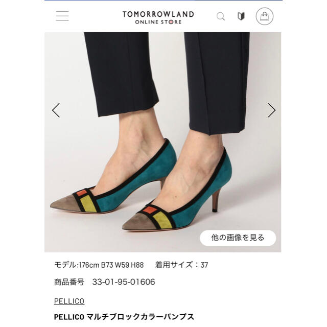 PELLICO(ペリーコ)のPELLICO ペリーコ パンプス マルチブロックカラー 37 レディースの靴/シューズ(ハイヒール/パンプス)の商品写真