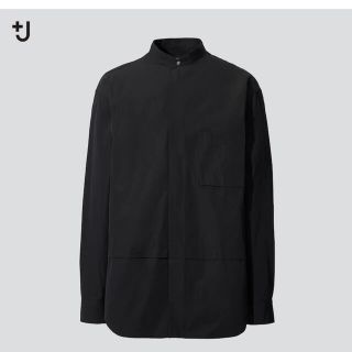 ユニクロ(UNIQLO)のUNIQLO +J スーピマコットンオーバーサイズシャツ BLACK Lサイズ(シャツ)