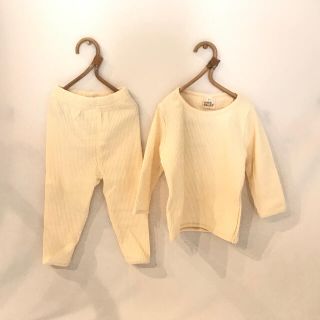 新品未使用★シンプル リブ セットアップ 2点セット(Tシャツ/カットソー)