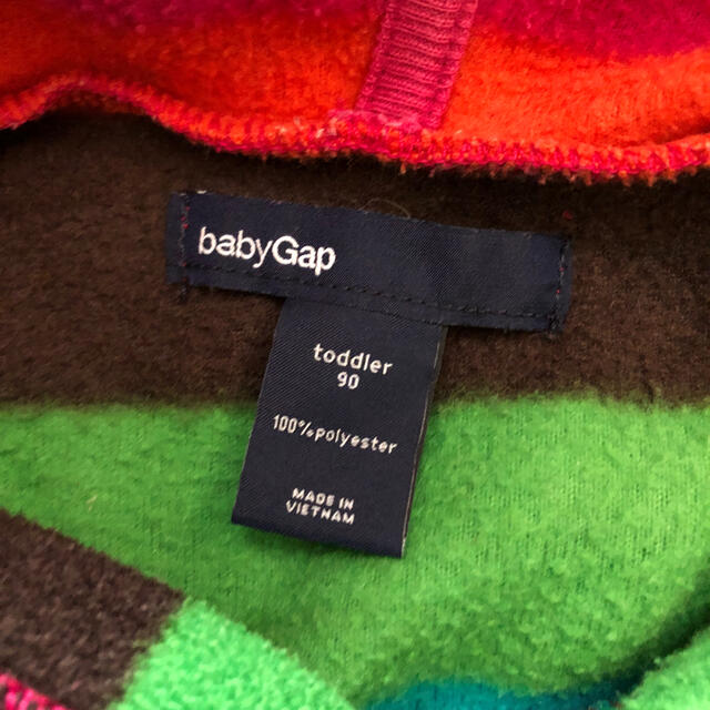 babyGAP(ベビーギャップ)のフリース　フード付きワンピース　90 キッズ/ベビー/マタニティのキッズ服女の子用(90cm~)(ワンピース)の商品写真