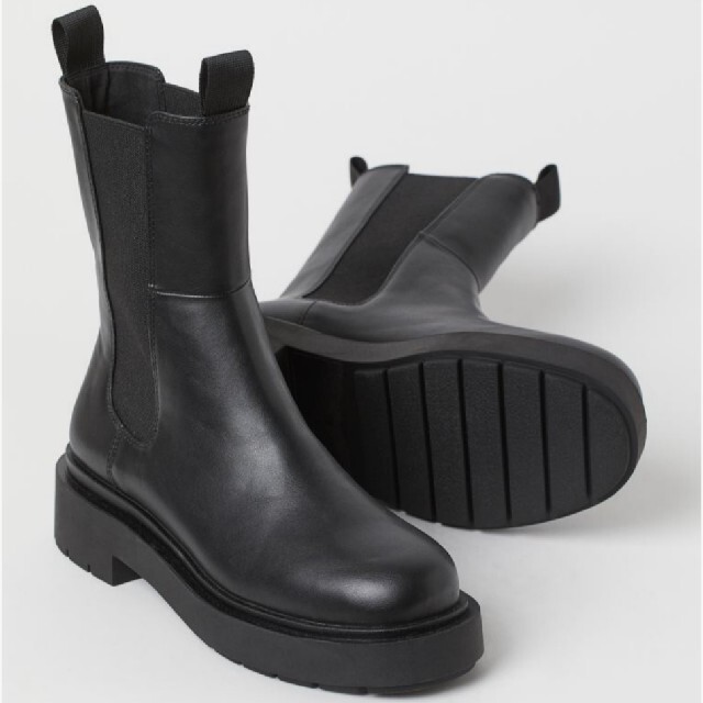 H&M(エイチアンドエム)の新品　Ｈ＆Ｍ　エイチアンドエム　ハイプロファイル　チェルシーブーツ　36 レディースの靴/シューズ(ブーツ)の商品写真