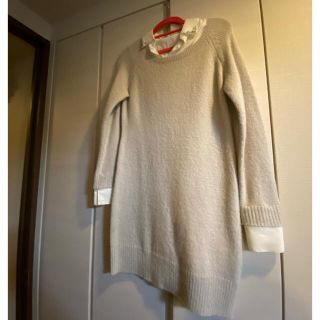 プロポーションボディドレッシング(PROPORTION BODY DRESSING)の美品 プロポーションボディドレッシング ニットワンピース 3WAY グレー(ミニワンピース)