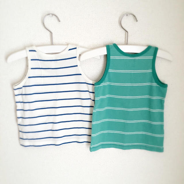 babyGAP(ベビーギャップ)の白ボーダーのみ単品です。 キッズ/ベビー/マタニティのキッズ服男の子用(90cm~)(Tシャツ/カットソー)の商品写真