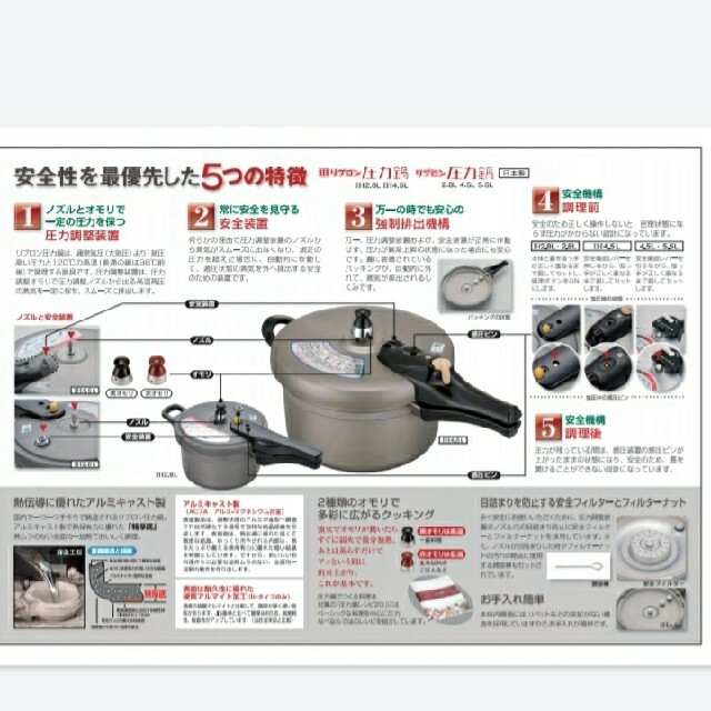 T-fal(ティファール)の新品未使用 IH リブロン 圧力鍋 2.8L インテリア/住まい/日用品のキッチン/食器(鍋/フライパン)の商品写真