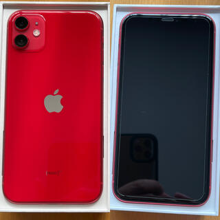 アップル(Apple)のiPhone11(PRODUCT RED)128GB バッテリー100％！(スマートフォン本体)
