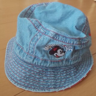 ディズニー(Disney)の探検帽子 ジーンズ 52センチ ミニー(帽子)