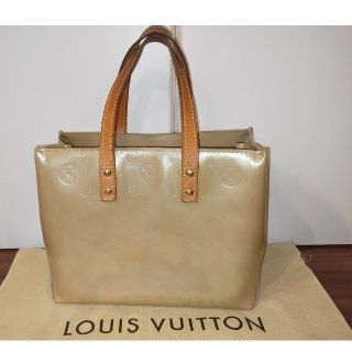 ルイヴィトン(LOUIS VUITTON)のリードPM モノグラムヴェルニ ハンドバッグ レザー ベージュ(ハンドバッグ)