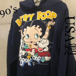 USA製 Betty Boop パーカー90's レア(パーカー)