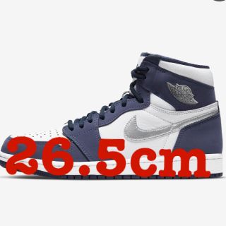 ナイキ(NIKE)のNIKE JORDAN 1 NAVY エアジョーダン 1ミッドナイトネイビー (スニーカー)