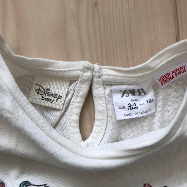 ZARA KIDS(ザラキッズ)のZARA  kids baby Disney 長袖Tシャツ　104cm キッズ/ベビー/マタニティのキッズ服女の子用(90cm~)(Tシャツ/カットソー)の商品写真