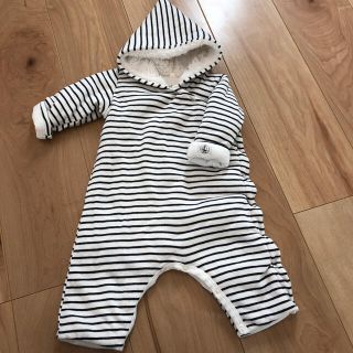 プチバトー(PETIT BATEAU)のプチバトー　マリニエールカバーオール　3m 60cm(カバーオール)