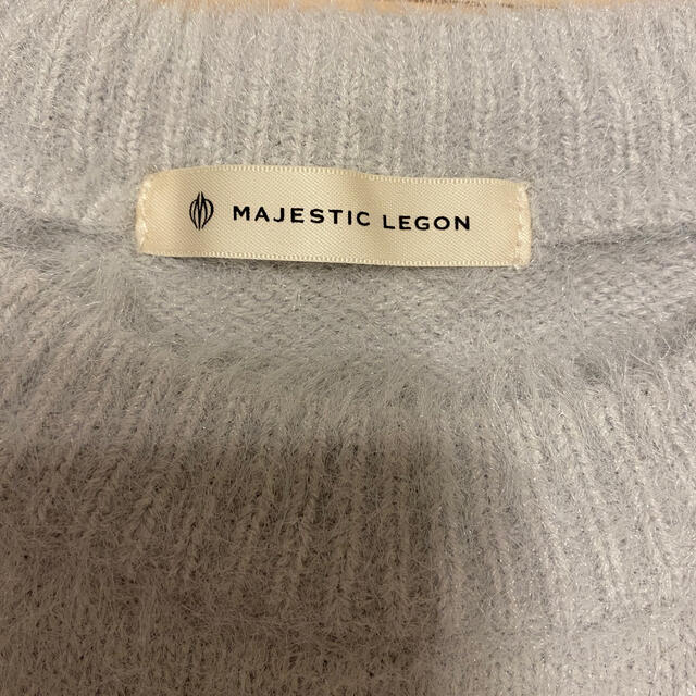 MAJESTIC LEGON(マジェスティックレゴン)のMAJESTIC LEGON ショルダーレースシャギープルオーバー レディースのトップス(ニット/セーター)の商品写真