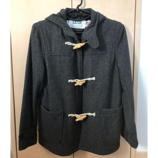 ショット(schott)のSCHOTT ダッフルコート グレー ショート丈　サイズ38(ダッフルコート)