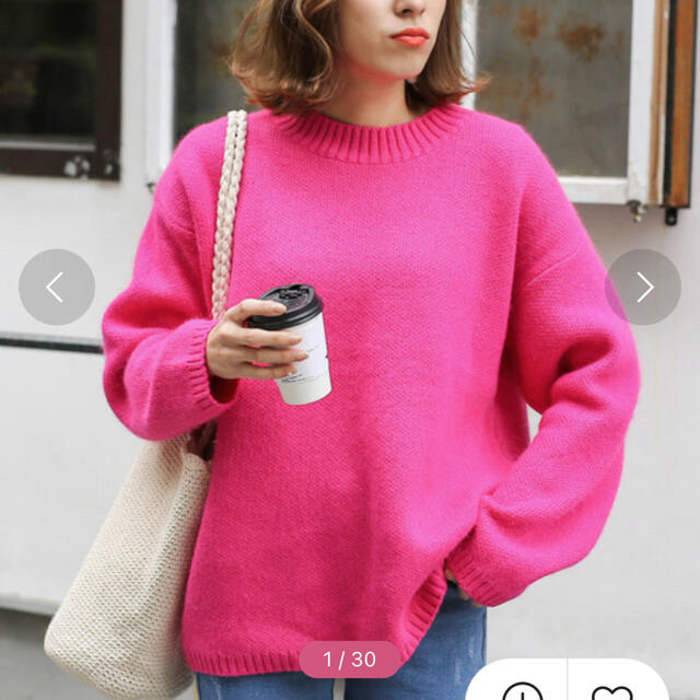 ♡ select moca♡ピンクニット レディースのトップス(ニット/セーター)の商品写真
