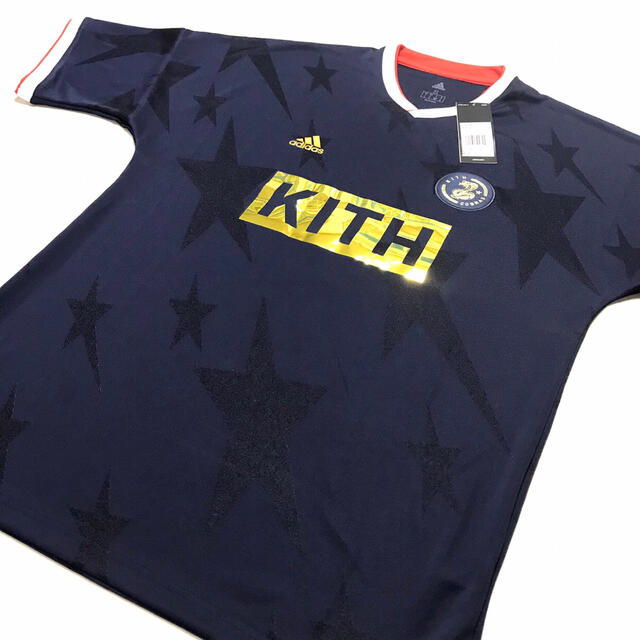 新品 KITH × adidas クラシックボックスロゴTシャツ ネイビー