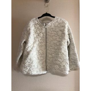 ザラキッズ(ZARA KIDS)のZARA スターキルティングジャケット アウター 白(ジャケット/上着)