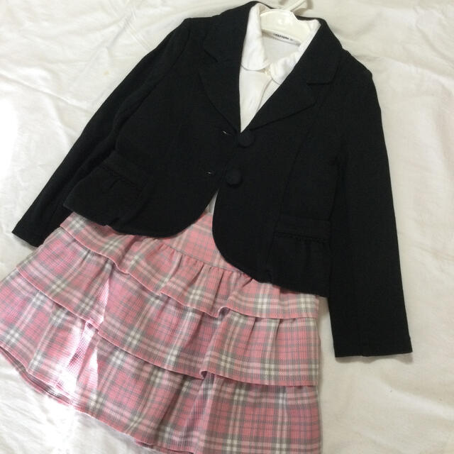 mikihouse(ミキハウス)のMIKIHOUSE  フォーマル　スーツ　女の子　ジャケット　120 キッズ/ベビー/マタニティのキッズ服女の子用(90cm~)(ドレス/フォーマル)の商品写真