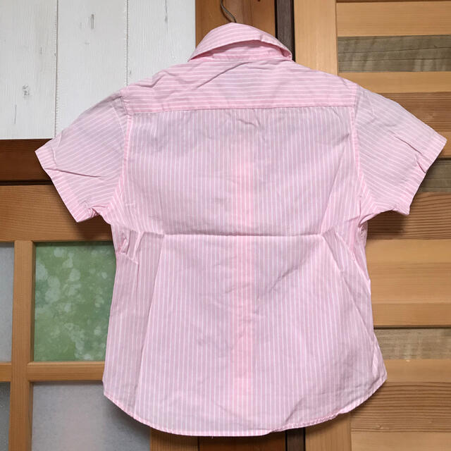 Ralph Lauren(ラルフローレン)の130 ピンク　ストライプ　半袖シャツ キッズ/ベビー/マタニティのキッズ服女の子用(90cm~)(Tシャツ/カットソー)の商品写真