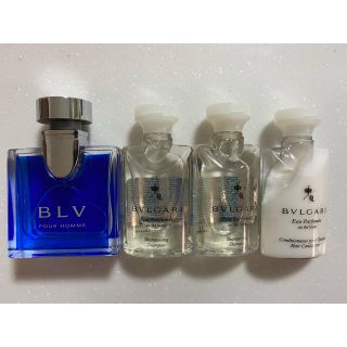 ブルガリ(BVLGARI)のBVGARI香水、BVGARIシャンプー2本、リンス1本(香水(男性用))