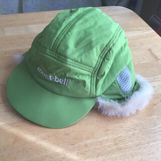 モンベル(mont bell)のmont bell キッズ　冬用帽子　頭周り51〜54㎝　グリーン(帽子)