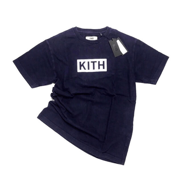 新品 KITH キス クラシックボックスロゴ Tシャツ ネイビーの通販 by