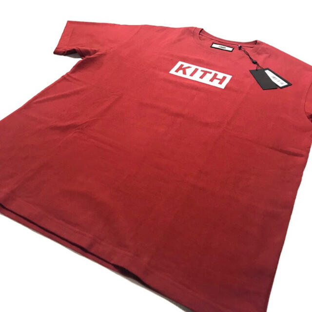 新品 KITH × adidas クラシックボックスロゴTシャツ レッドメンズ